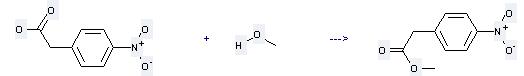 Benzeneacetic acid, 4-nitro-, methyl ester can be prepared by methanol with (4-nitro-phenyl)-acetic acid. 